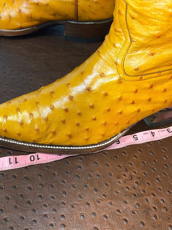 Full Custom Butter Scotch Full Quill Ostrich Cowboy Boots in Men\'s Size 11D main image 6